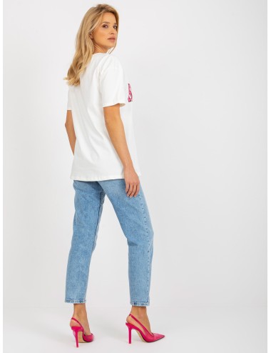 Luźny damski t-shirt z napisem