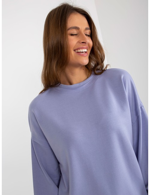 Luźna bluza bez kaptura z rozcięciami