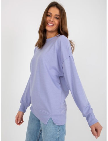 Luźna bluza bez kaptura z rozcięciami