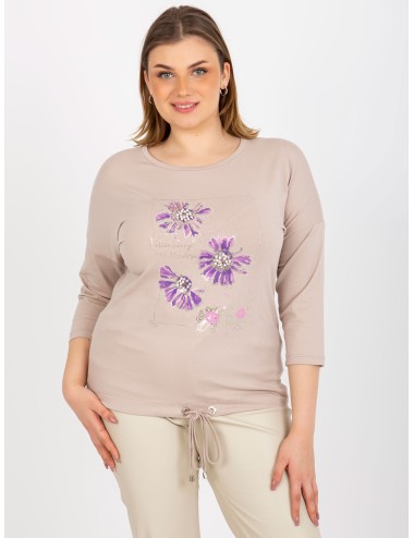 Damska bluzka plus size z nadrukiem