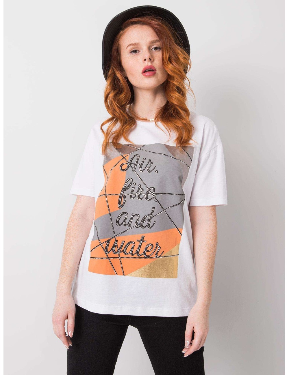 T-shirt bawełniany z nadrukiem