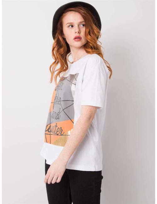 T-shirt bawełniany z nadrukiem