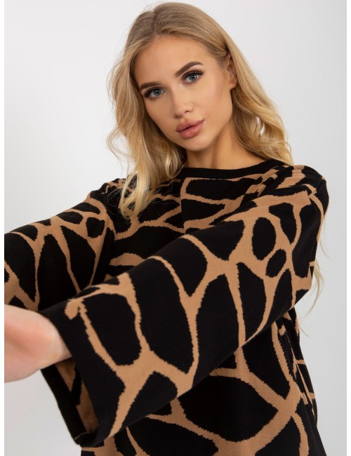 Wzorzysty sweter oversize