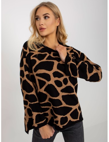 Wzorzysty sweter oversize