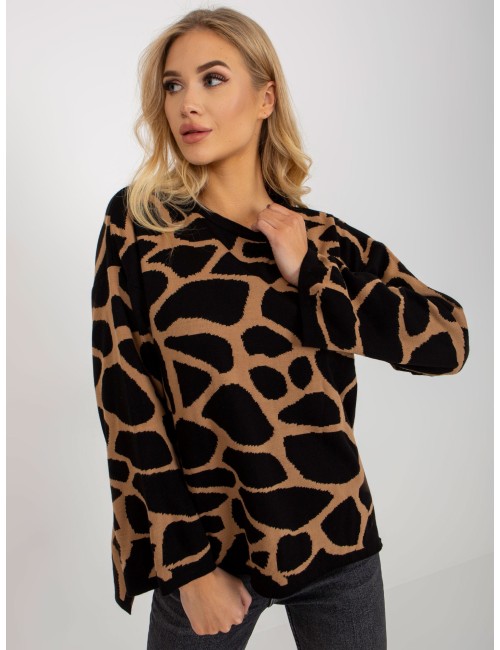 Wzorzysty sweter oversize