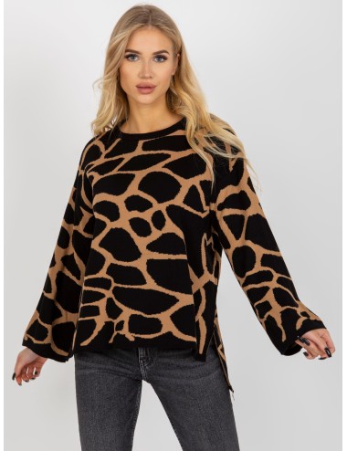 Wzorzysty sweter oversize