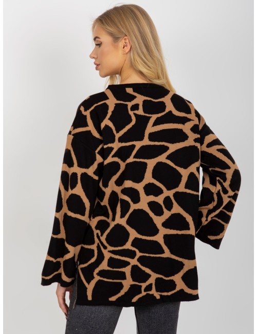 Wzorzysty sweter oversize