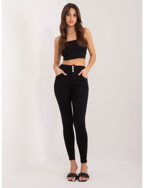 Jeansowe rurki high waist