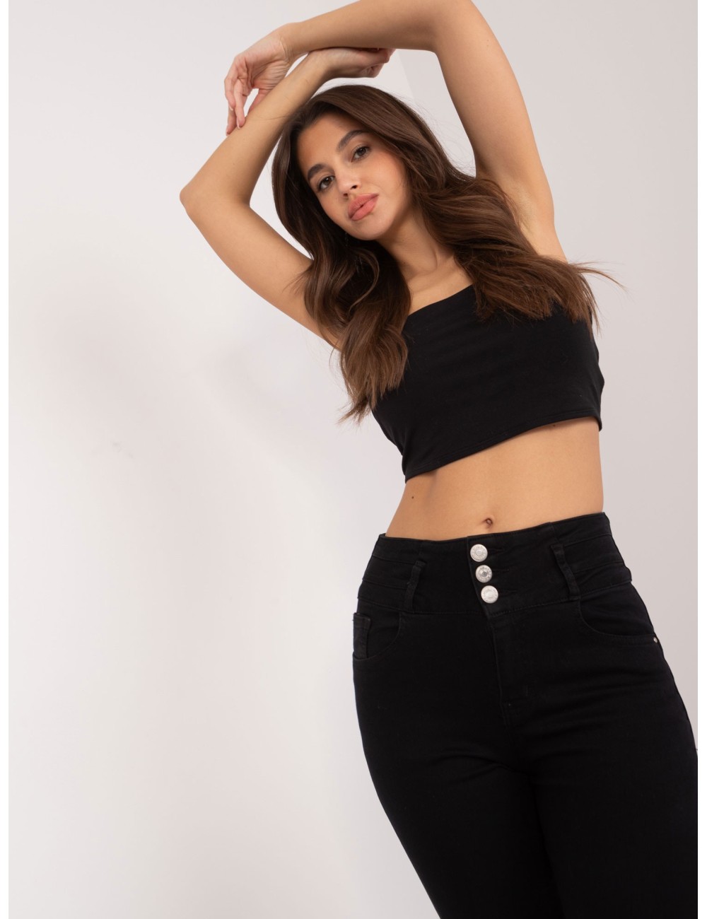 Jeansowe rurki high waist