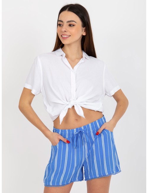 Białe letnie szorty casualowe w kwiaty FRESH MADE
