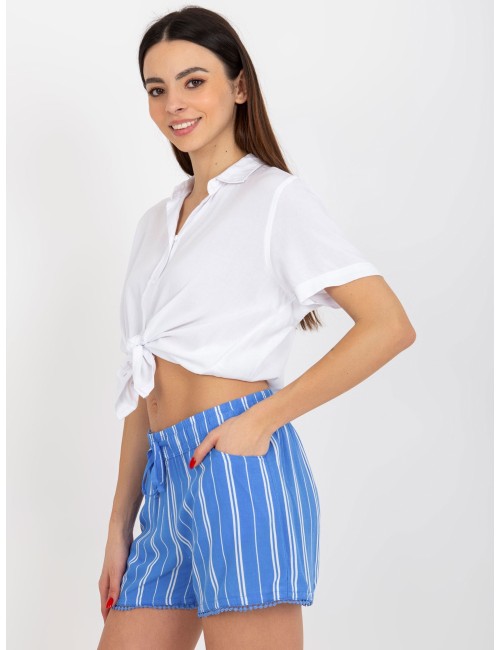 Białe letnie szorty casualowe w kwiaty FRESH MADE