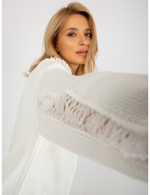 Sweter rozpinany oversize z dziurami RUE PARIS