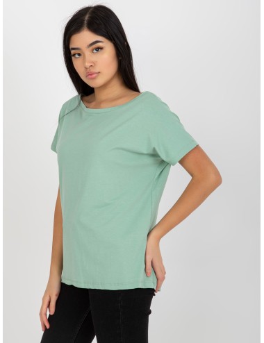 Luźny t-shirt basic z bawełny Fire