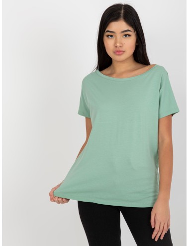 Luźny t-shirt basic z bawełny Fire