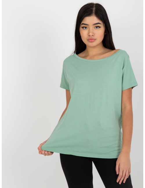 Luźny t-shirt basic z bawełny Fire