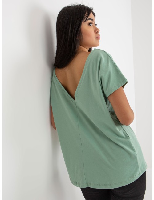 Luźny t-shirt basic z bawełny Fire