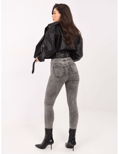Jeansy damskie skinny z ozdobnymi guzikami