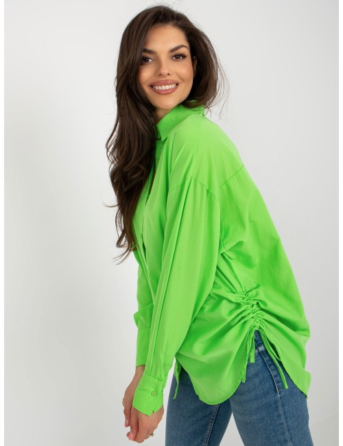 Damska koszula oversize z kołnierzem