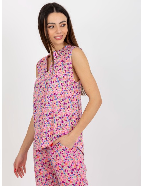 Bluzka w kwiaty bez rękawów FRESH MADE