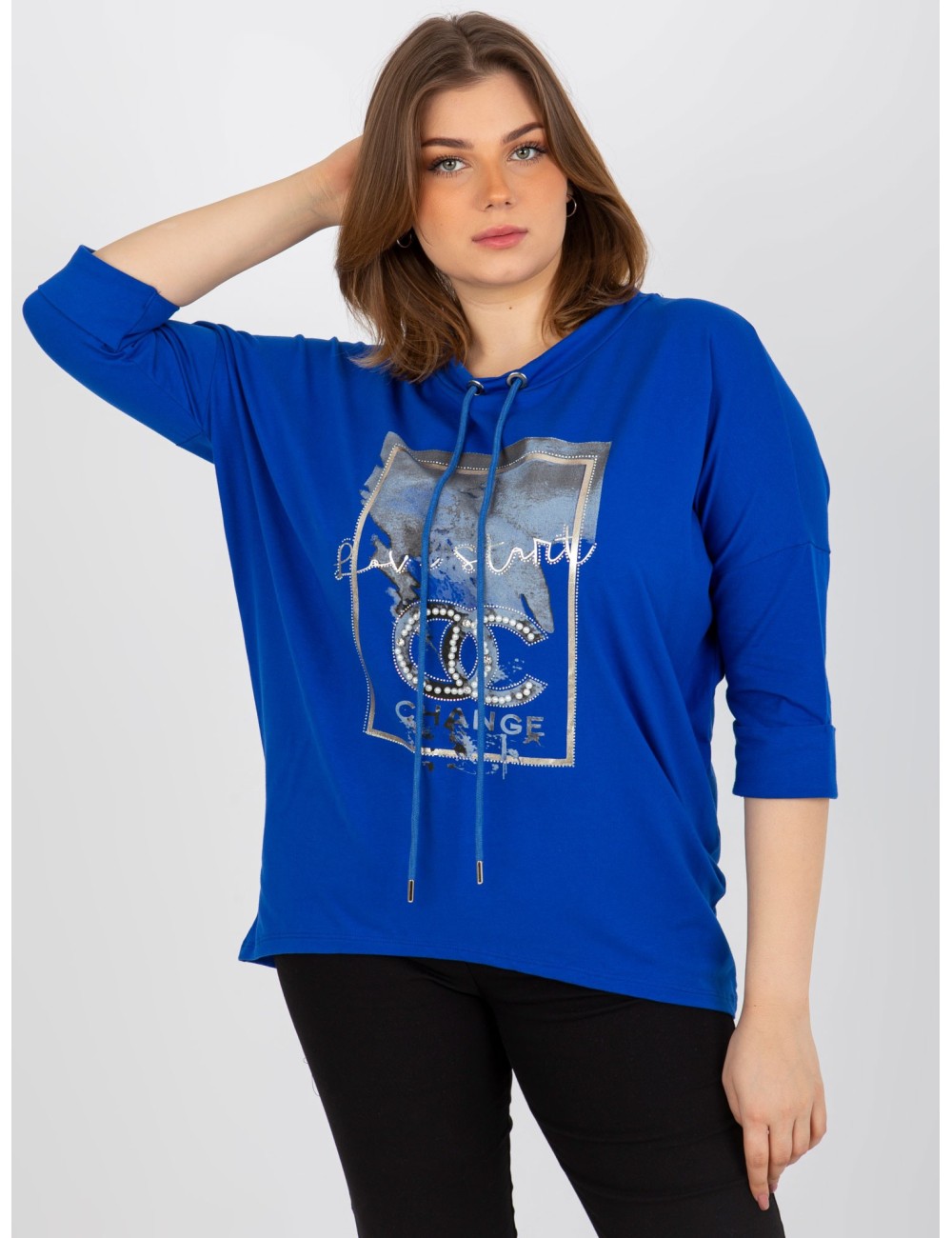 Bluzka plus size z aplikacją