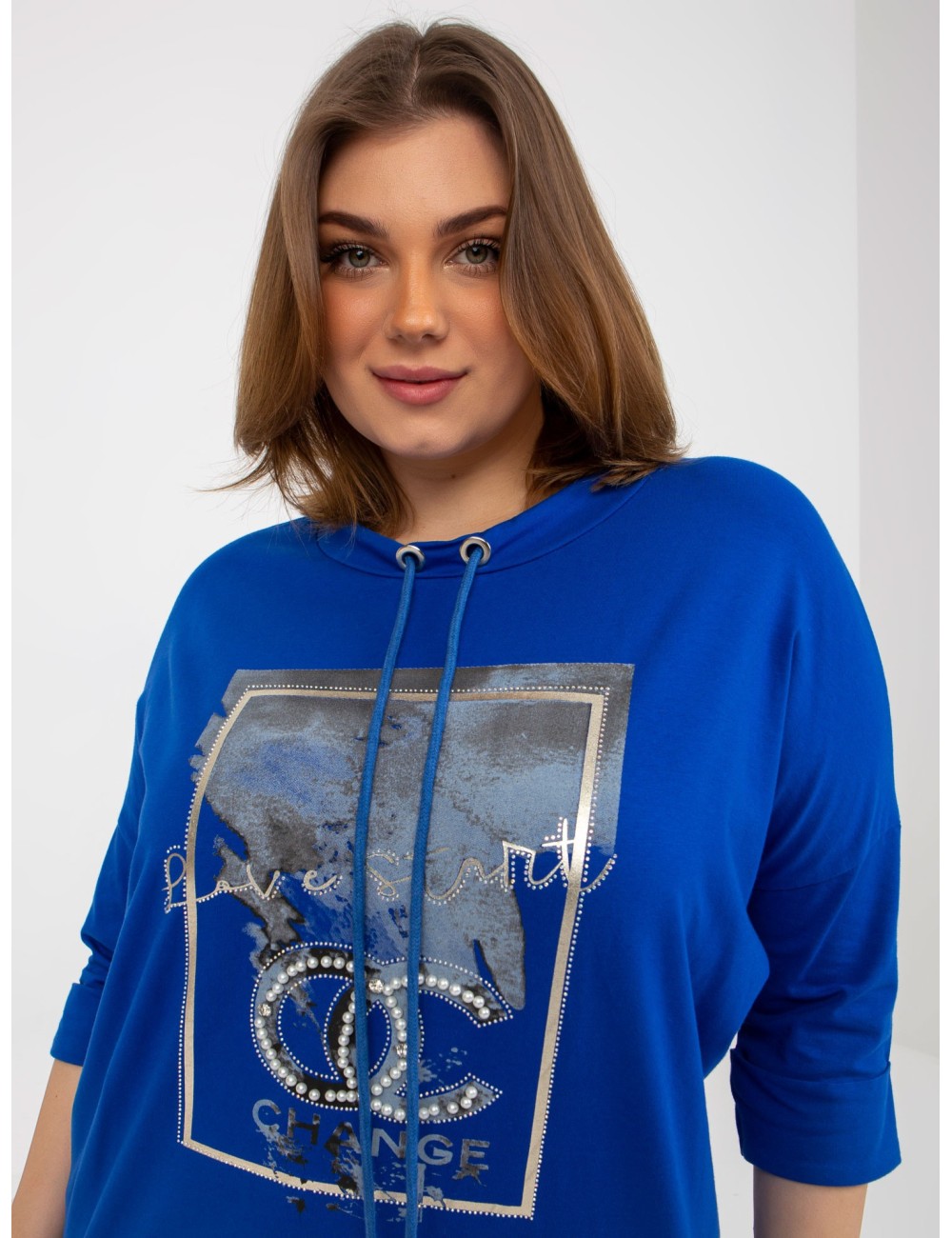 Bluzka plus size z aplikacją