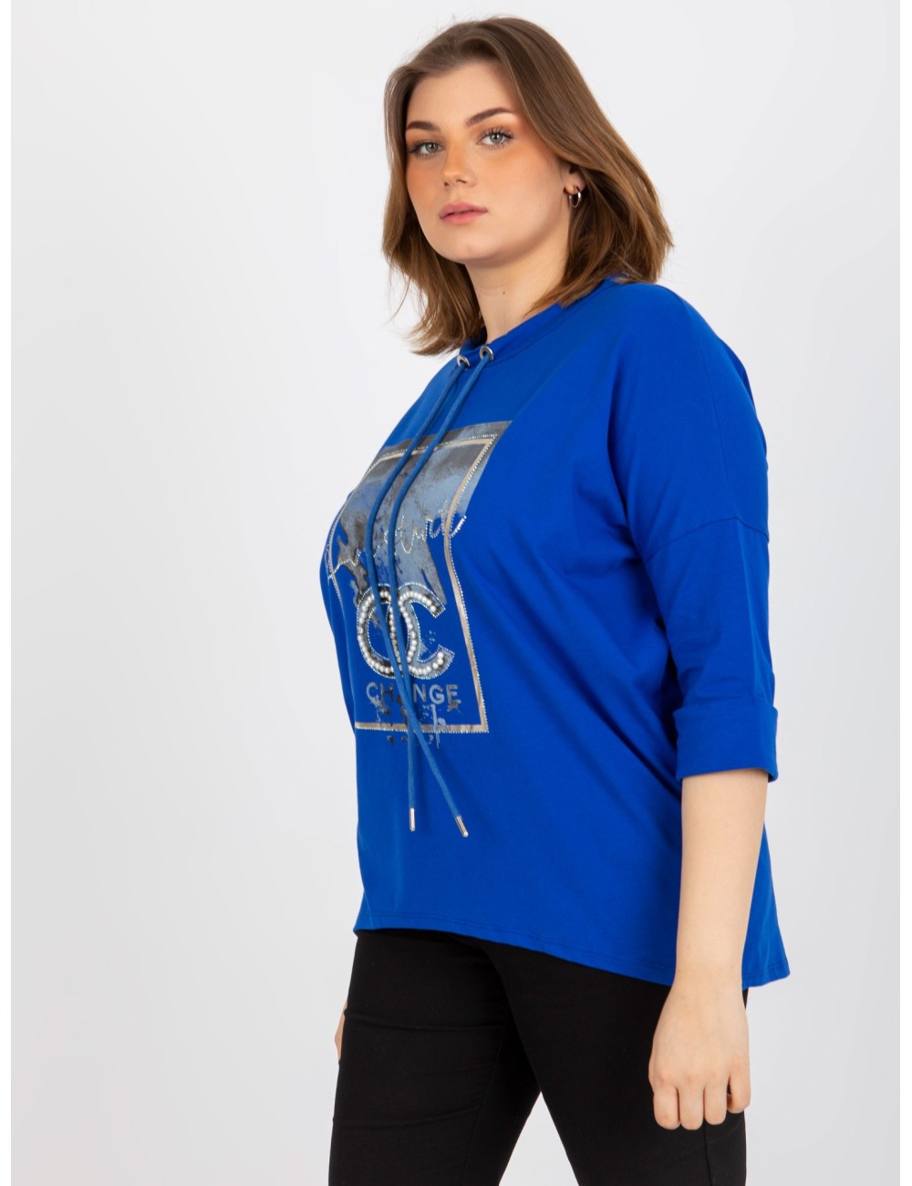 Bluzka plus size z aplikacją