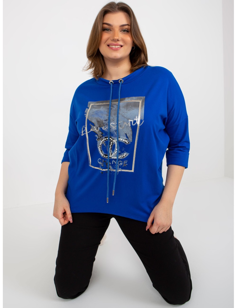 Bluzka plus size z aplikacją