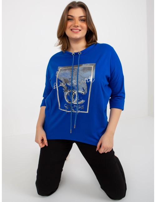 Bluzka plus size z aplikacją