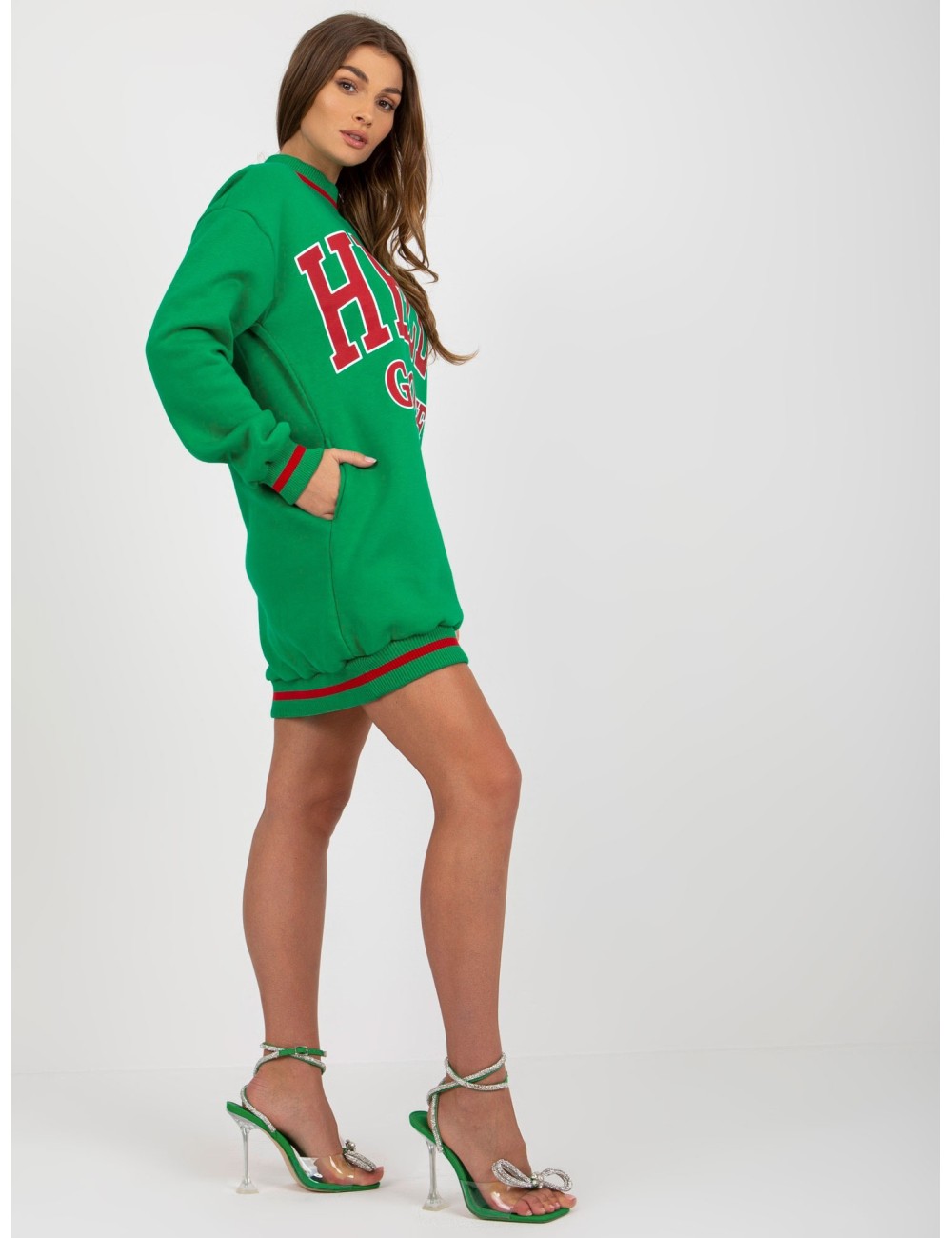 Długa bluza oversize z napisami