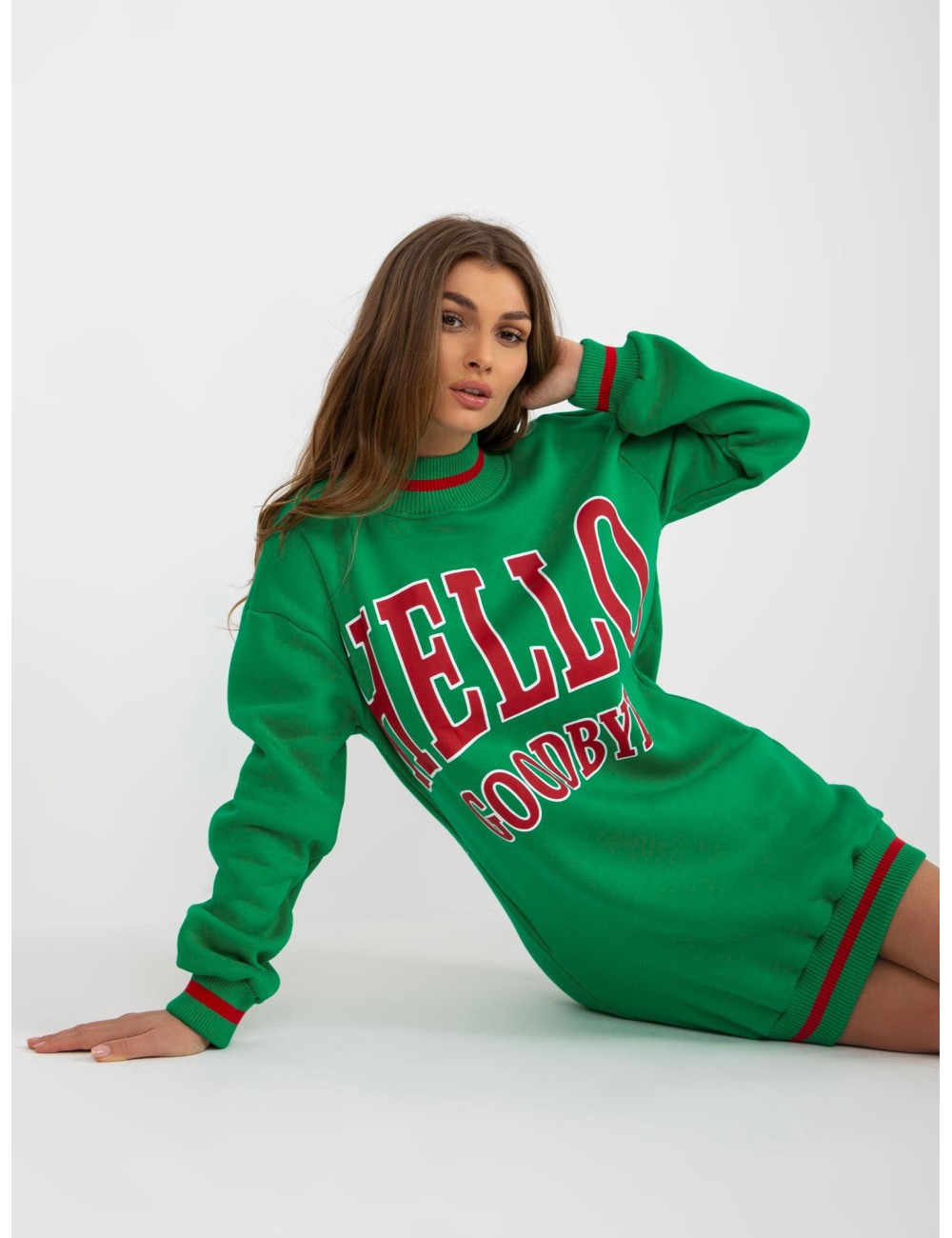 Długa bluza oversize z napisami