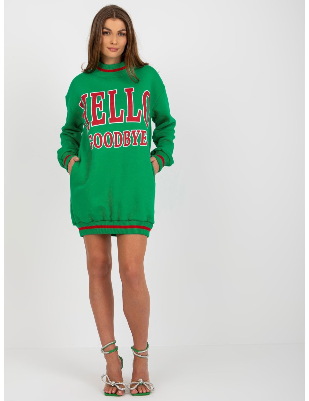 Długa bluza oversize z napisami