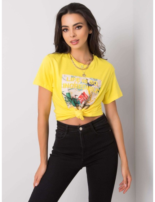 T-shirt bawełniany z napisem