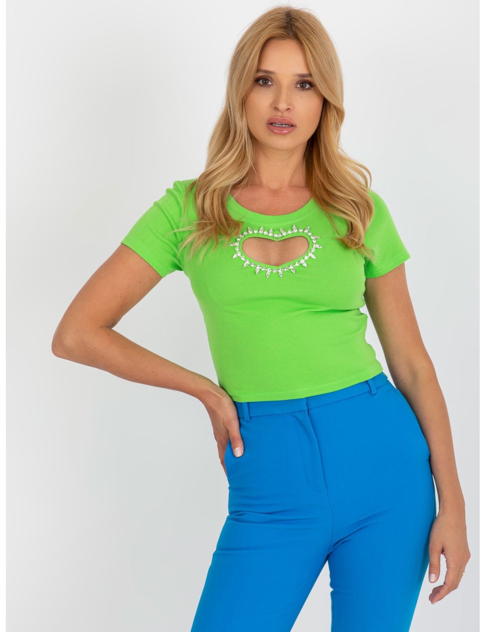 T-shirt z aplikacją w kształcie serca