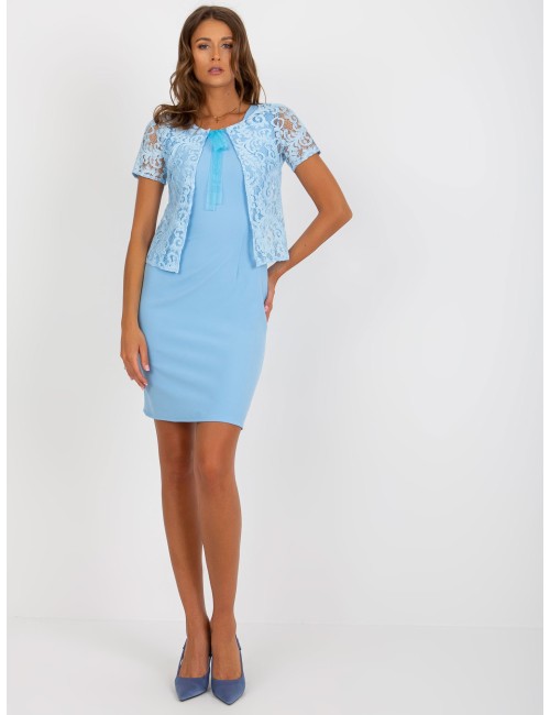 Elegancka sukienka koktajlowa z bolerkiem