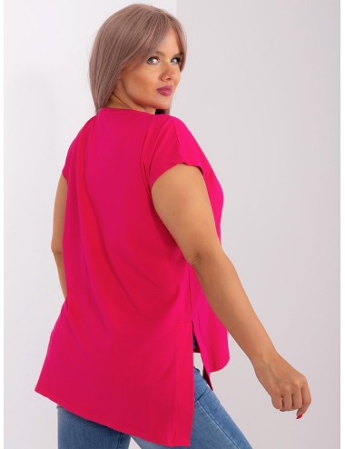 Jasnozielona bluzka basic plus size z dłuższym tyłem