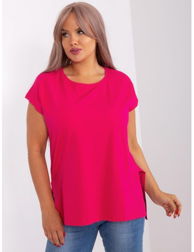 Jasnozielona bluzka basic plus size z dłuższym tyłem
