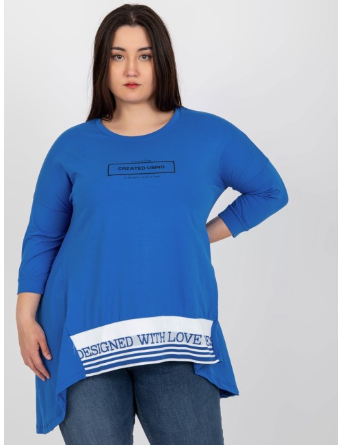 Dresowa tunika plus size z napisami