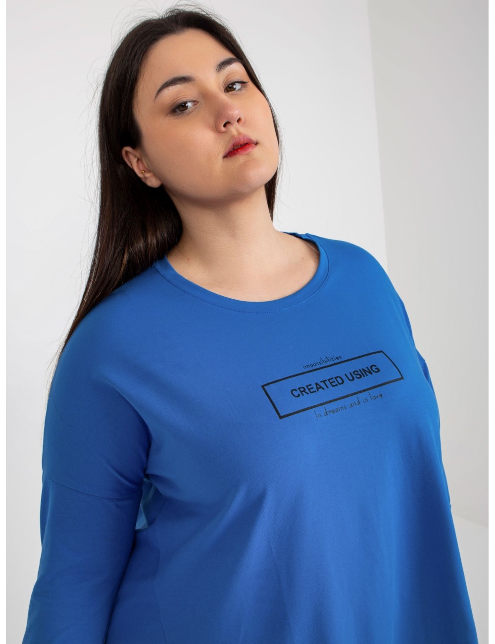Dresowa tunika plus size z napisami