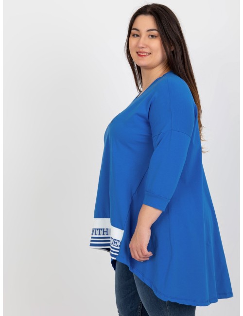 Dresowa tunika plus size z napisami