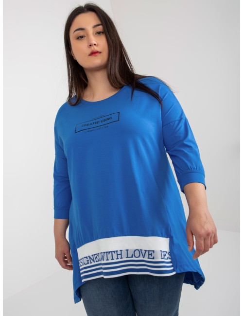 Dresowa tunika plus size z napisami