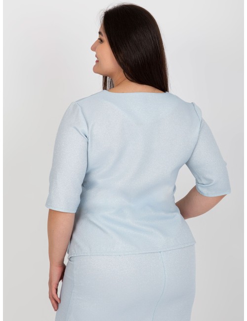 Bluzka plus size z krótkim rękawem