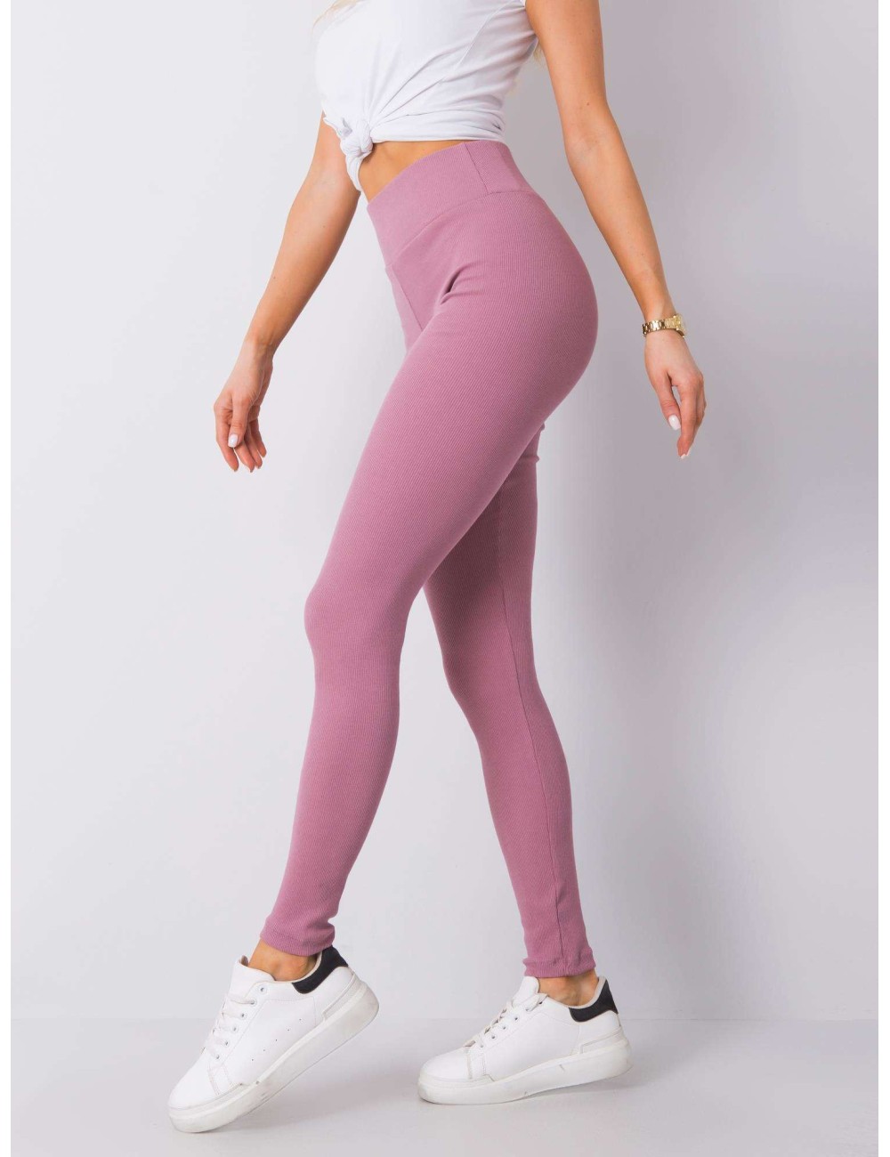 Legginsy basic w prążek