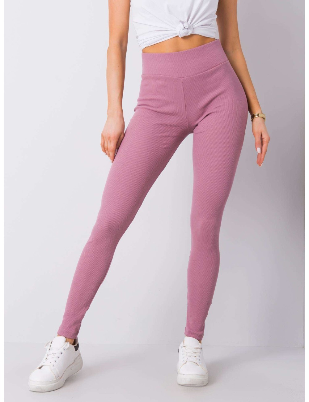 Legginsy basic w prążek