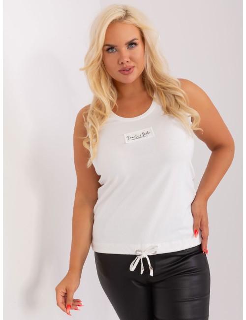 Bawełniany top plus size ze ściągaczem