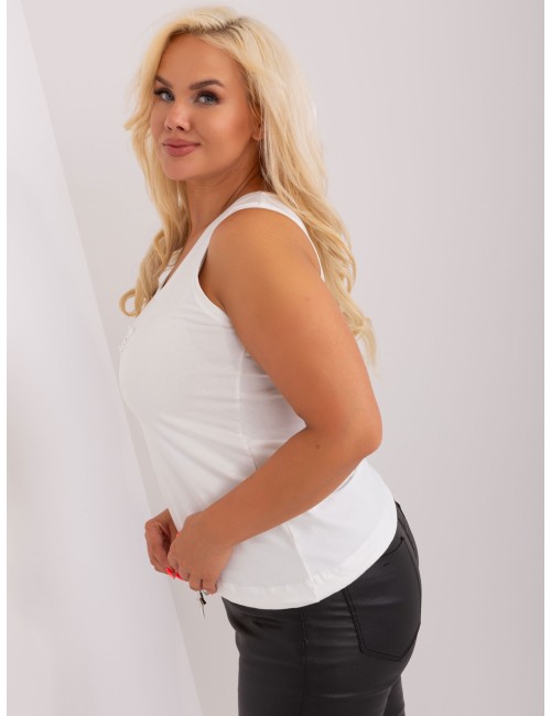 Bawełniany top plus size ze ściągaczem
