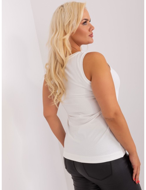 Bawełniany top plus size ze ściągaczem