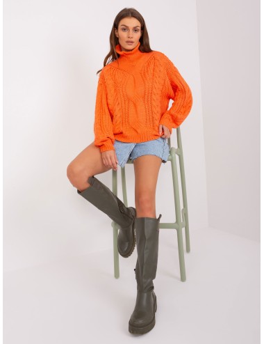 Damski sweter oversize z warkoczami