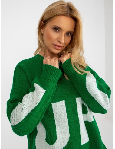 Damski sweter oversize z napisem RUE PARIS