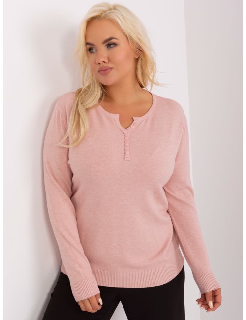 Damski sweter plus size z guzikami