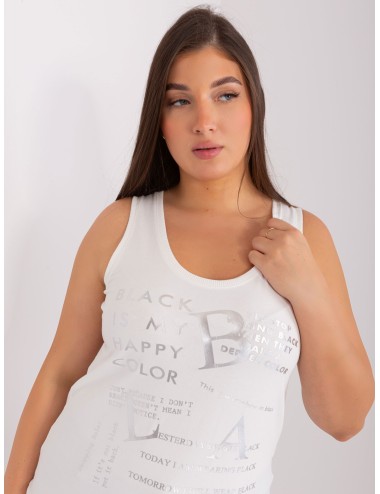 Jasnozielony damski top plus size z bawełny
